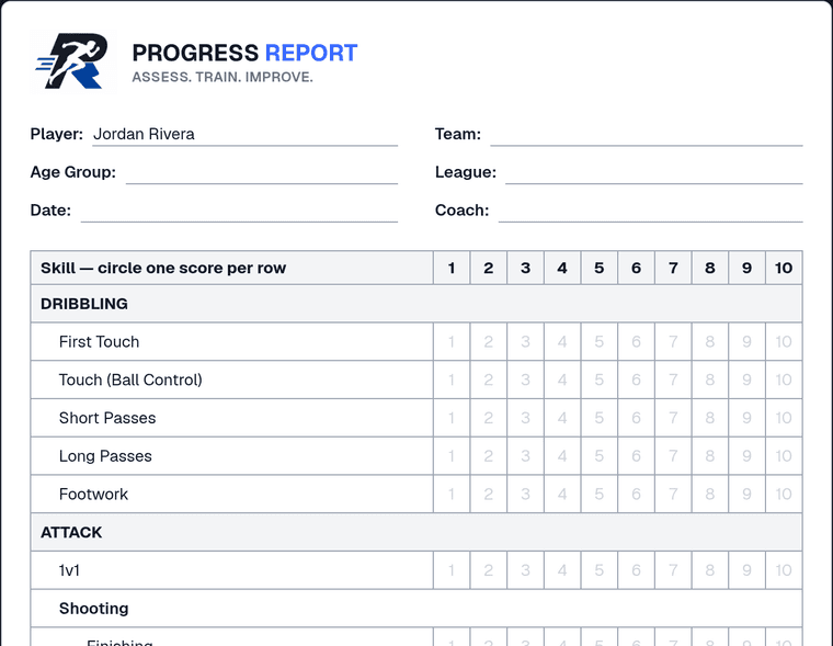 Print the report card — a Progress Report screen